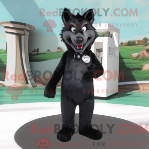 Black Wolf-maskotdraktfigur...