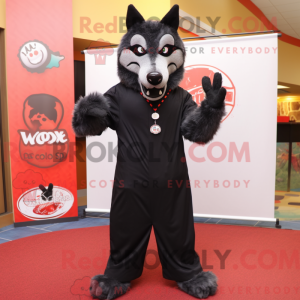 Black Wolf-maskotdraktfigur...