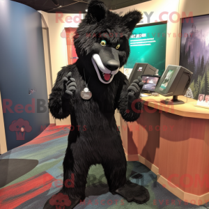 Black Wolf-mascottekostuum...
