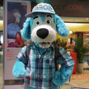 Turquoise Dog mascot...