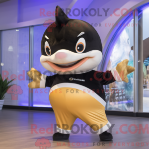 Gouden orka-mascottekostuum...