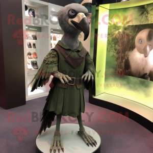 Olive Vulture maskot kostym...