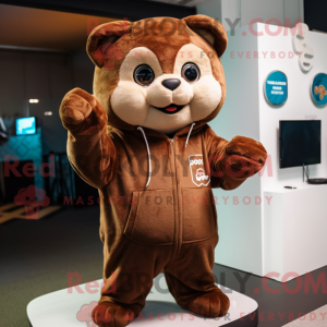 Bruine kat mascottekostuum...