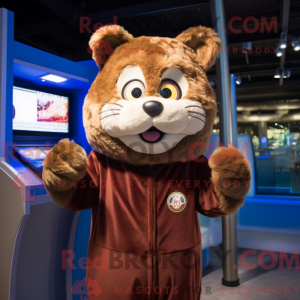 Bruine kat mascottekostuum...
