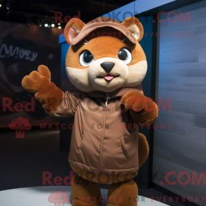 Bruine kat mascottekostuum...