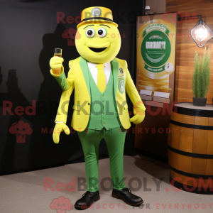 Citron gul grøn øl maskot...