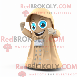 Beige telefon maskot...