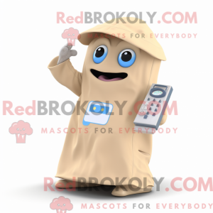 Béžová postava maskota...