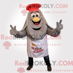 Grå Paella maskot kostume...