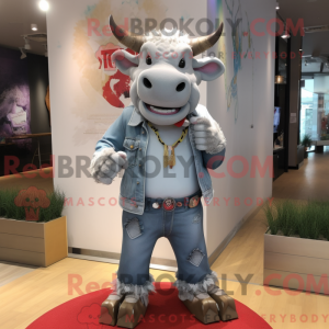 Maskottchenkostüm Gray Bull...