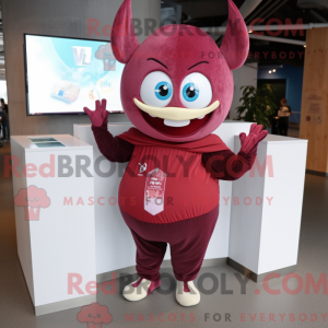 Maroon Tooth Fairy mascot...