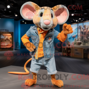 Orange Rat mascot costume...
