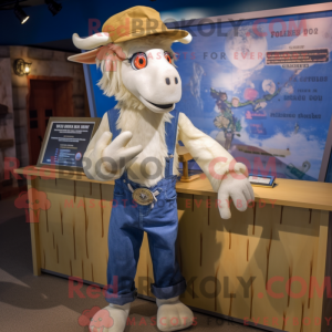 Cream Goat maskot...