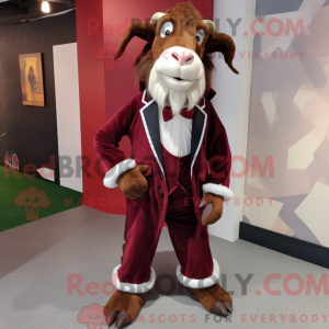 Maroon Boer Goat maskot...