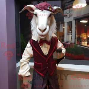 Maroon Boer Goat maskot...