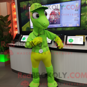 Lime Green Mare maskot...