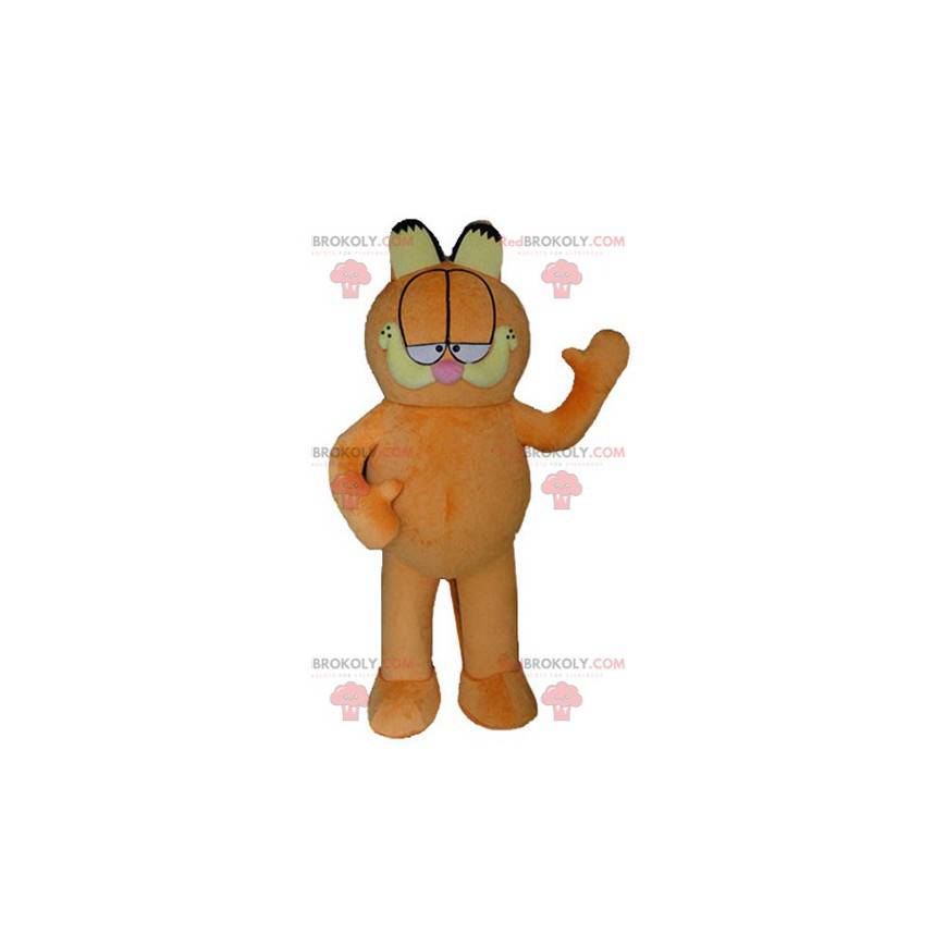 Mascote Garfield, o famoso desenho animado do gato laranja -
