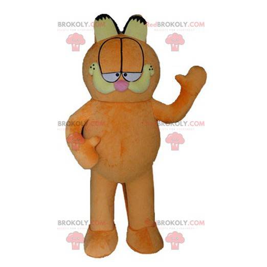 Mascote Garfield, o famoso desenho animado do gato laranja -