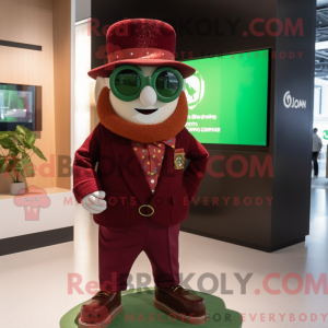 Maroon Leprechaun mascot...