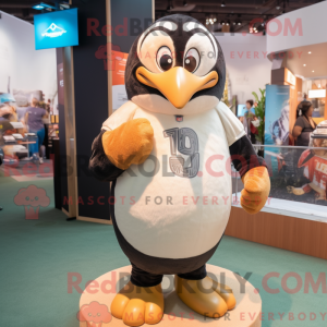 Tan Penguin mascot costume...