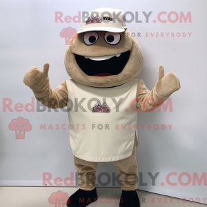 Beige biff maskot drakt...