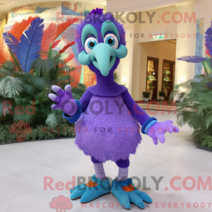 Lavendel Peacock maskot...