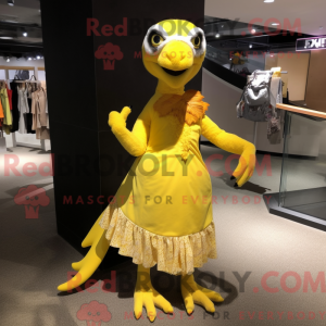 Gul Deinonychus maskot...