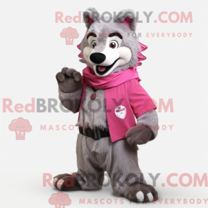 Personaggio mascotte rosa...