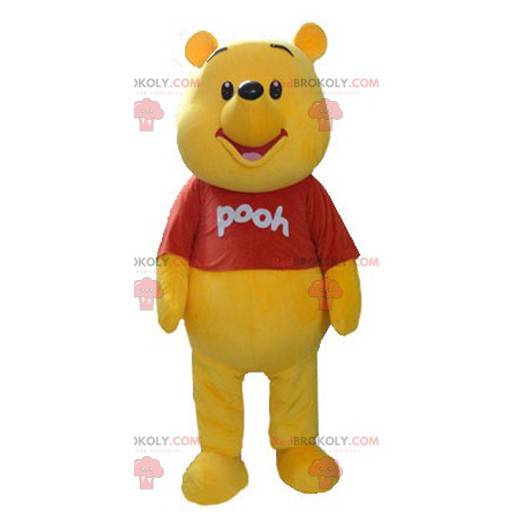 Mascotte de Winnie l'ourson célèbre ours jaune de dessin animé