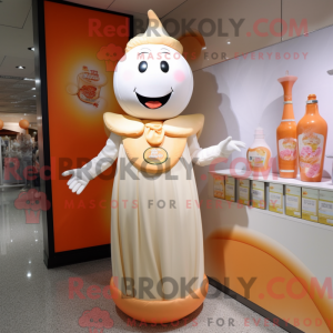 Peach Bottle Of Milk maskot...