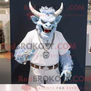 White Devil maskot kostume...