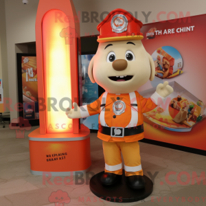 Peach Fire Fighter mascot...