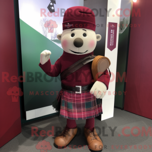 Maroon Sækkepibe maskot...
