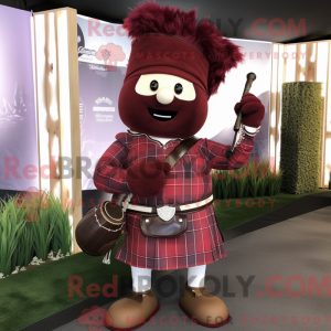 Maroon Sækkepibe maskot...
