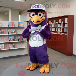 Lilla Falcon maskot kostume...
