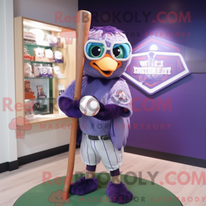 Purple Falcon mascot...