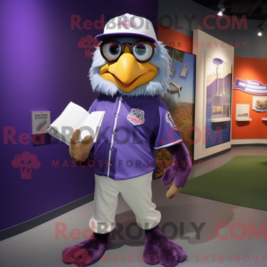 Purple Falcon mascot...