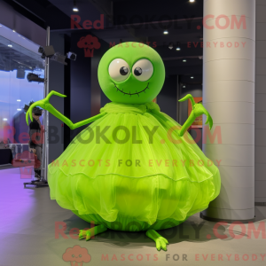 Lime Green Spider mascot...