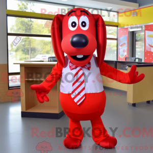 Red Hot Dog Maskottchen...