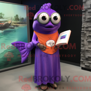 Purple Salmon mascot...