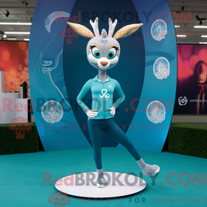 Teal Gazelle Maskottchen...