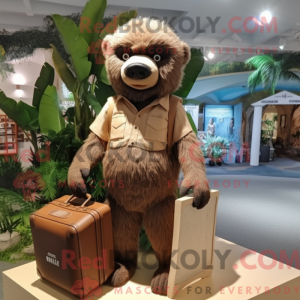 Tan Sloth Bear mascot...