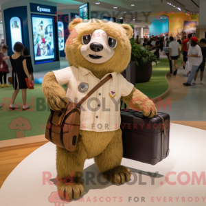 Tan Sloth Bear mascot...