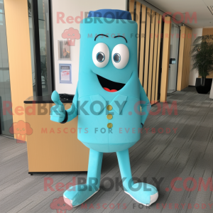 Turquoise Television mascot...