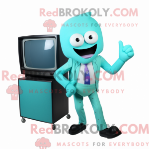 Turkis TV-maskotdraktfigur...