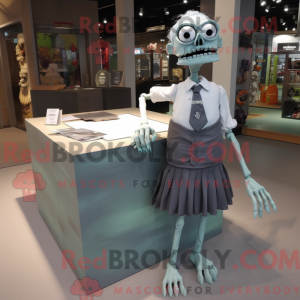 Gray Undead mascot costume...