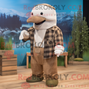 Brown Beluga Whale mascot...