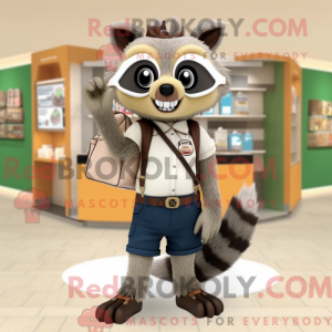 Tan Raccoon-mascottekostuum...