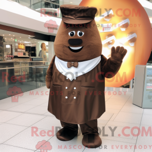Brown Steak mascot costume...