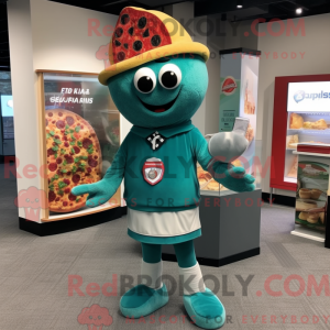 Teal Pizza Slice...